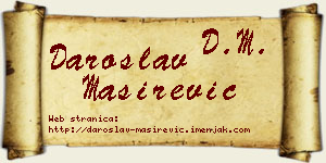 Daroslav Maširević vizit kartica